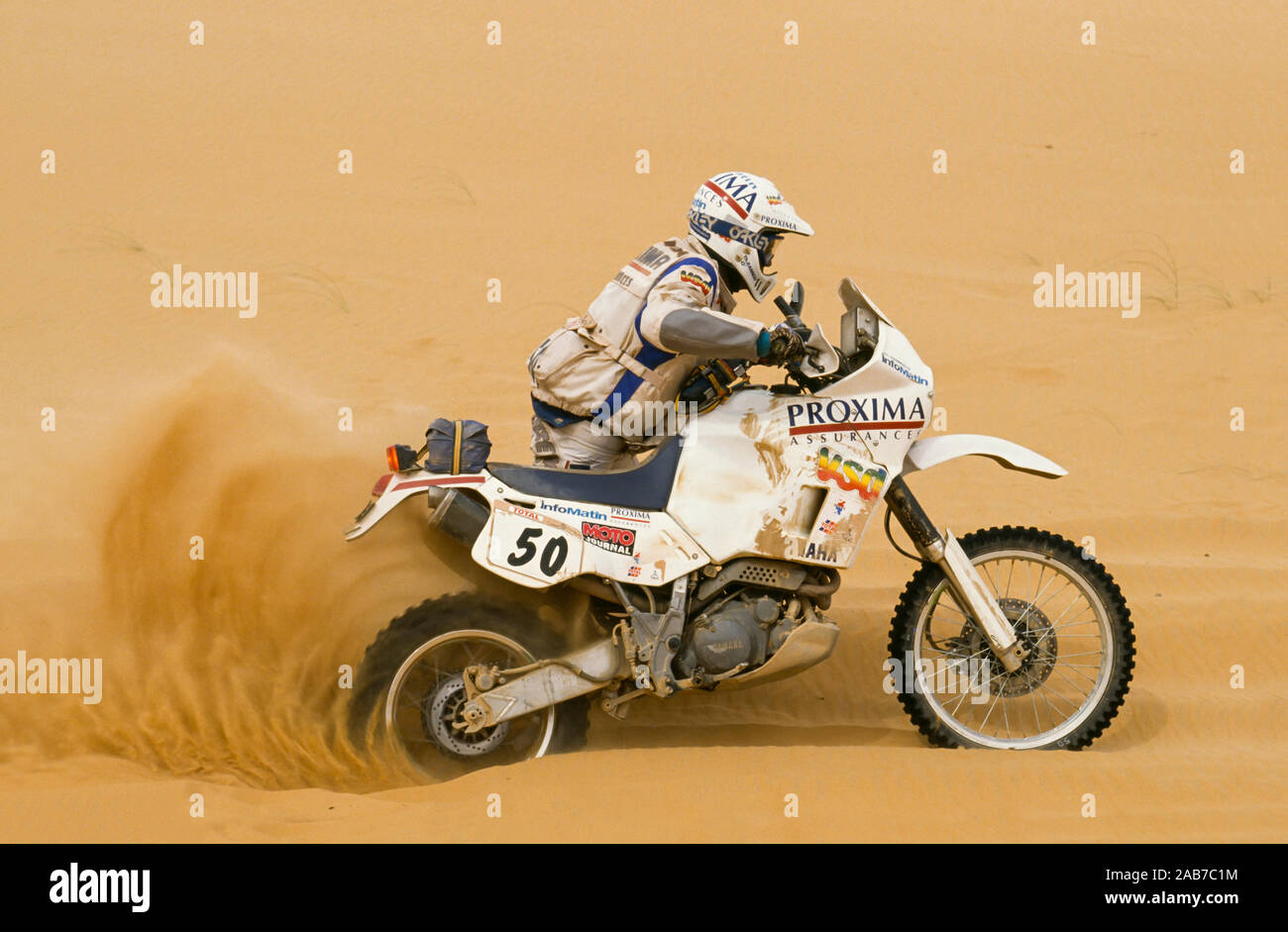 Paris-Granada-Dakar 1995 - Thierry Ranou (FR), Yamaha Stock Photo - Alamy