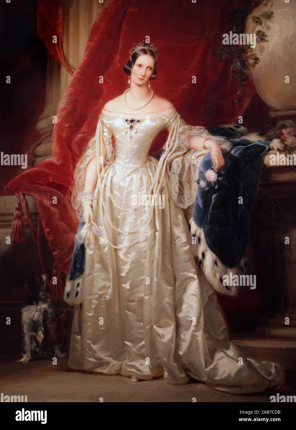 Tsarina Alexandra Fjodorovna (1840-41) Consort of Tsar Nicolas I by Christina Robertson (Christina Saunders) Scottish artist and Russian court painter Stock Photo
