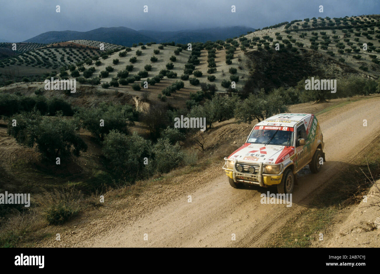 Rally Granada Dakar 1995, Mitsubishi Stock Photo - Alamy