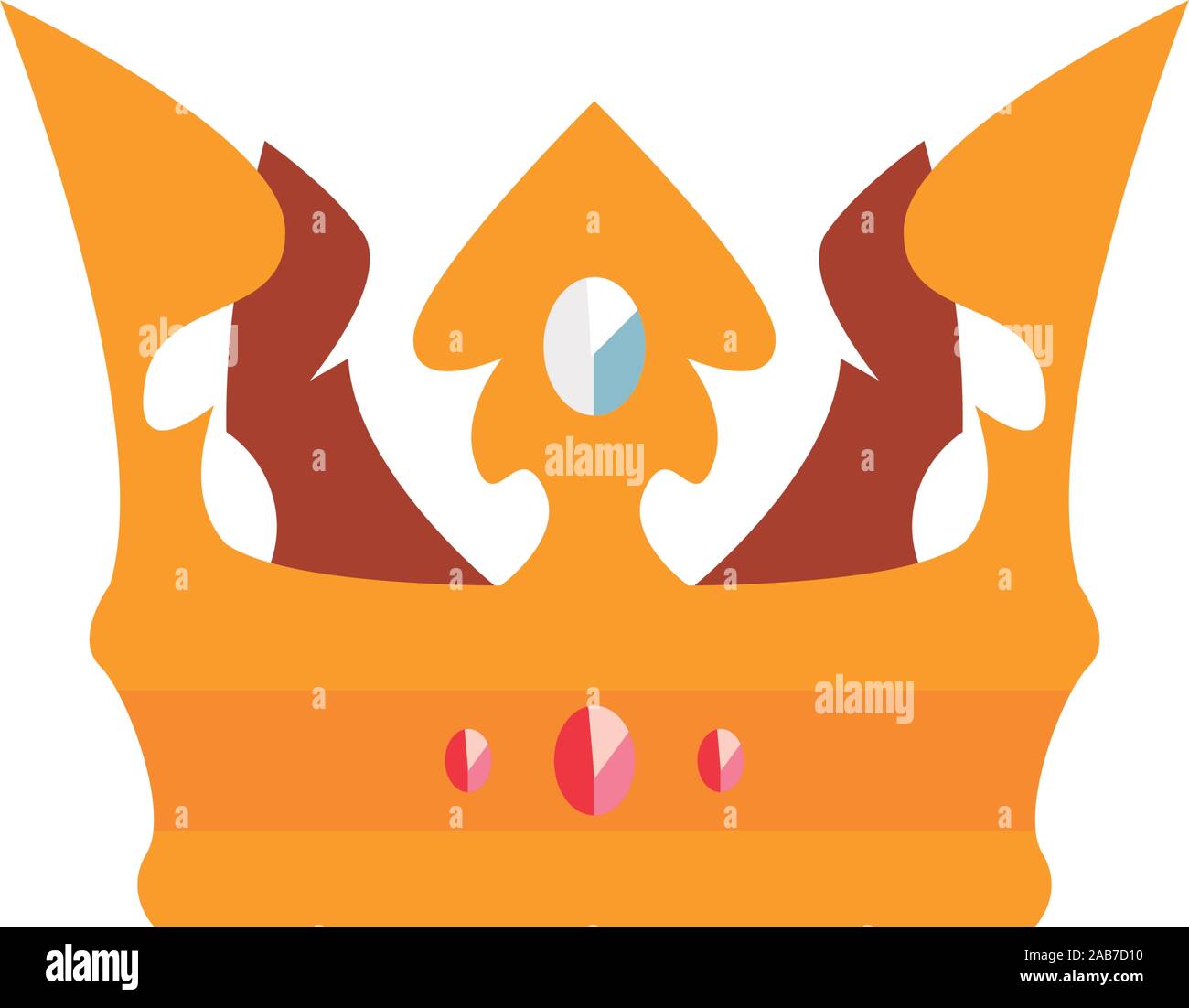 medieval queen crown flat style icon vector illustration design Stock ...