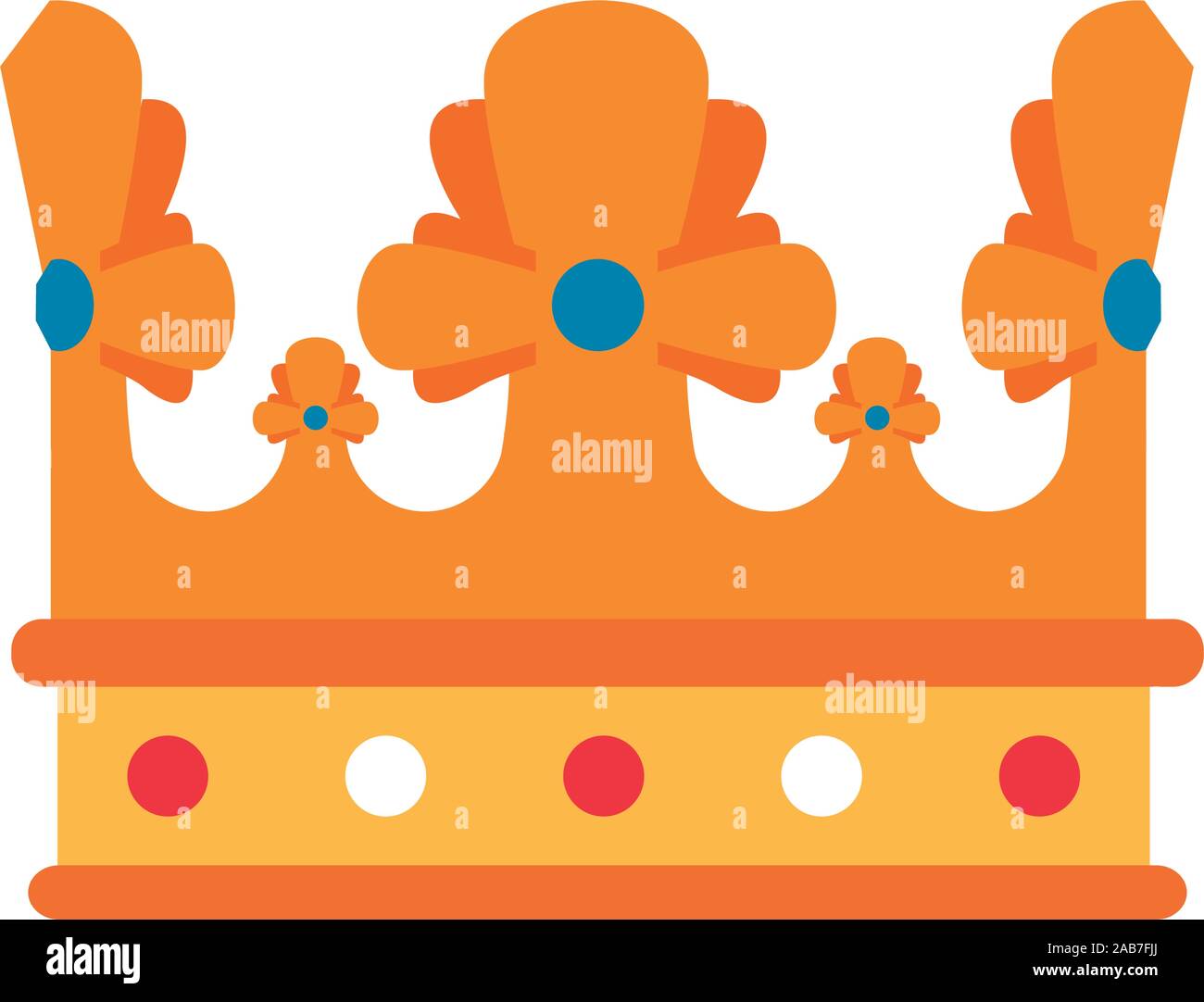 medieval queen crown flat style icon vector illustration design Stock ...