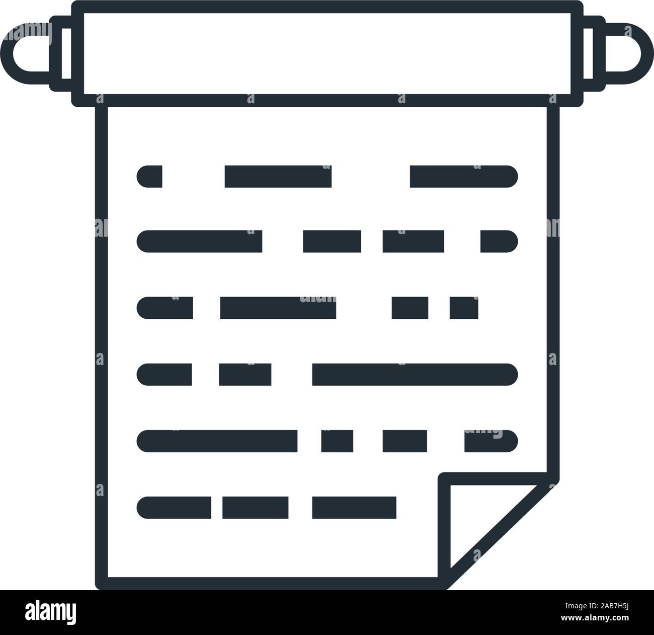 medieval parchment paper flat style icon vector illustration design ...