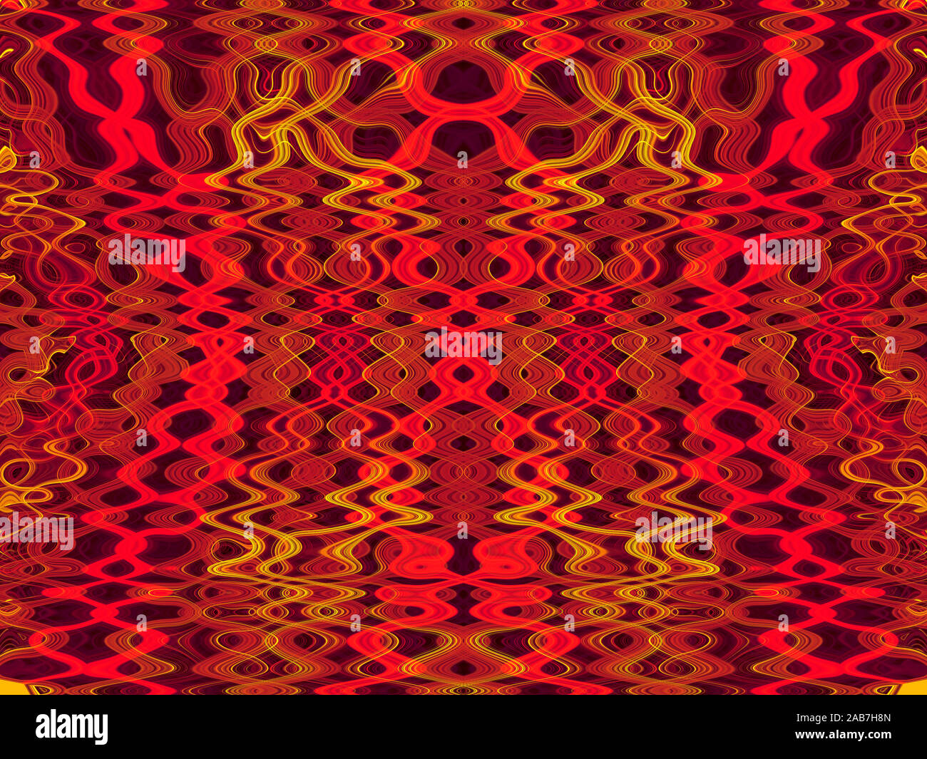 Red and yellow retro vintage psychedelic pattern background Stock Photo