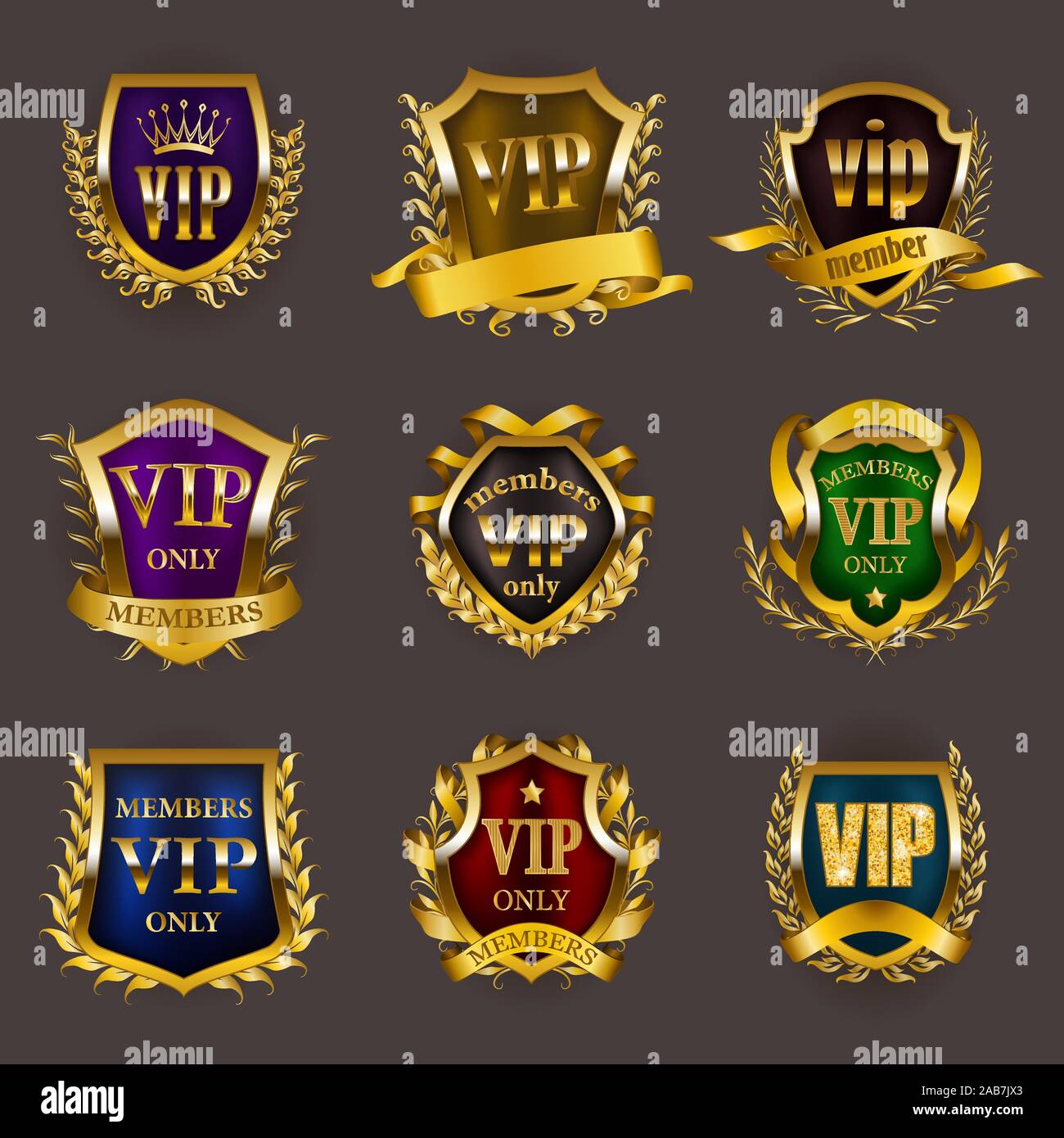 vip logo gold
