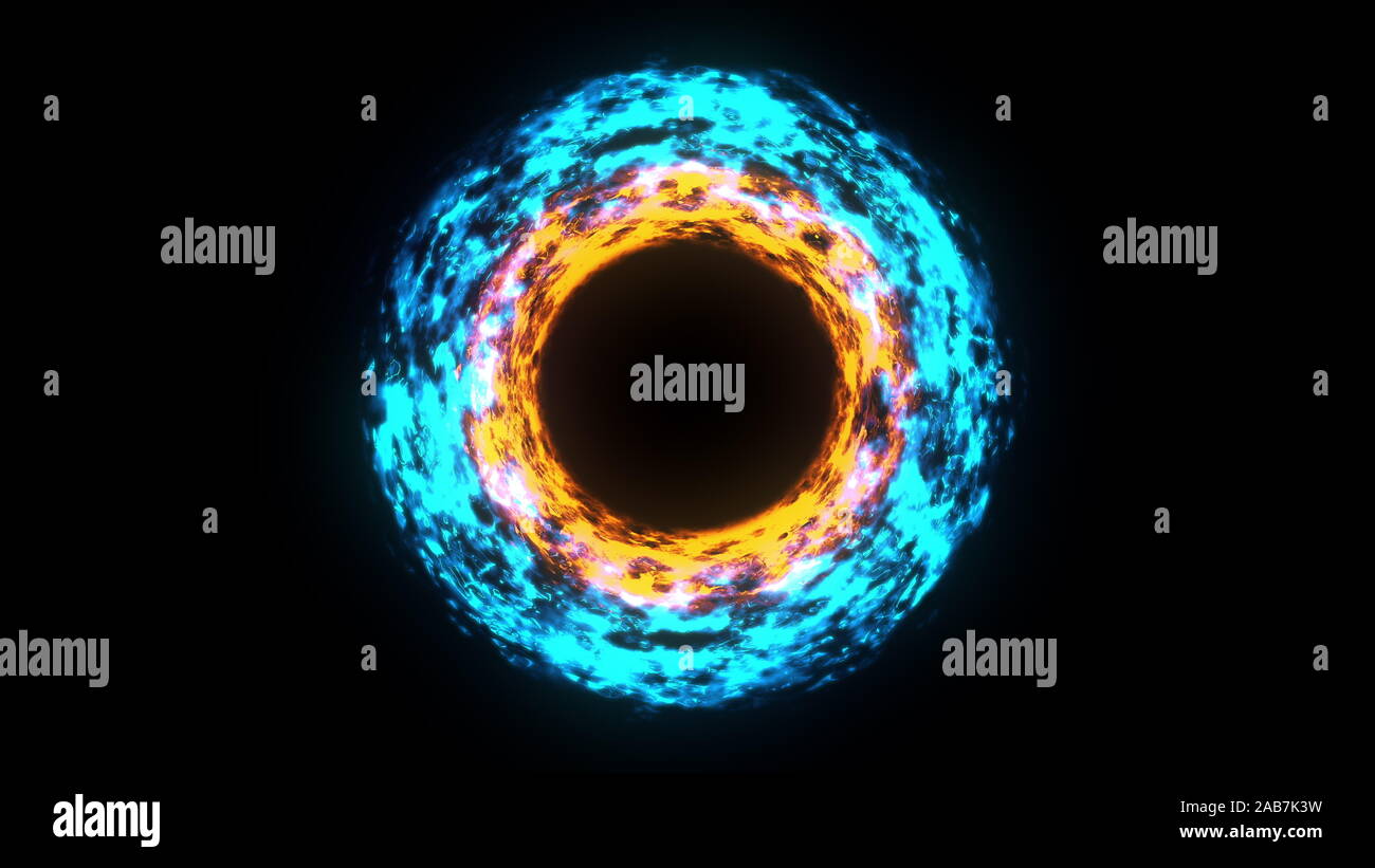3d rendering of explosion shock wave. Computer generated colorful background Stock Photo