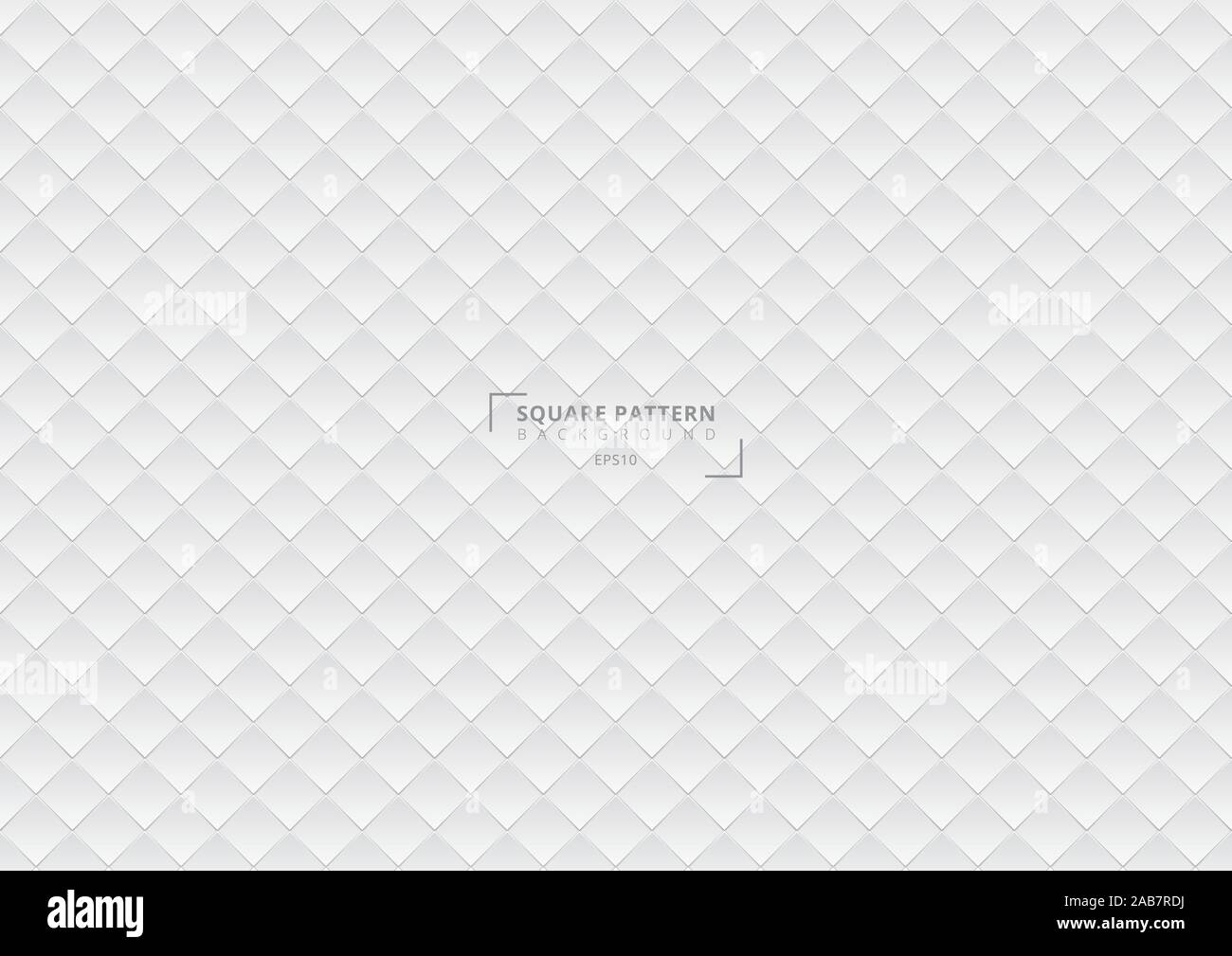 Abstract 3D square pattern geometric white gradient background and