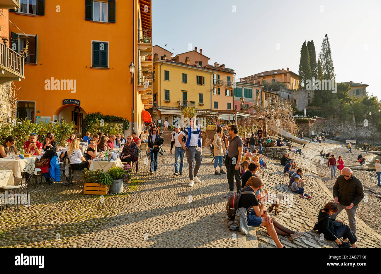 Town of Varenna on Lake Como in the north of Italy, Lombardy, Italian Lakes, Italy, Europe Stock Photo