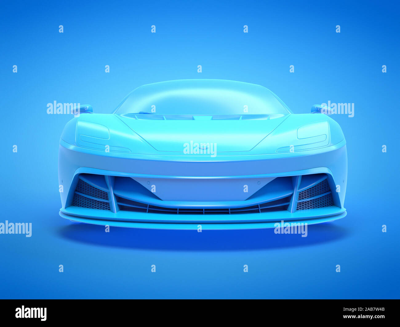 3d rendered illustration of a blue sports car Stock Photo - Alamy