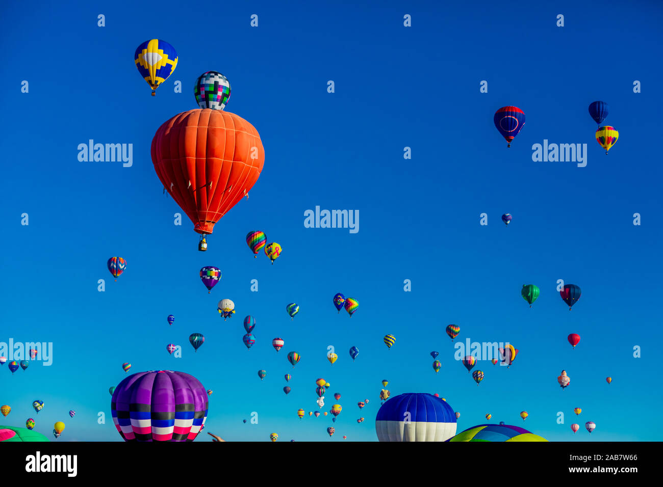 Fiesta Hot Air Balloon Festival, Albuquerque, New Mexico, North America Stock Photo