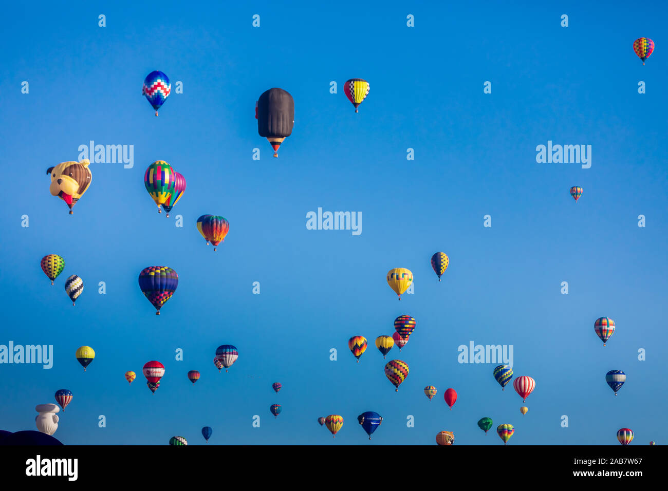 Fiesta Hot Air Balloon Festival, Albuquerque, New Mexico, North America Stock Photo