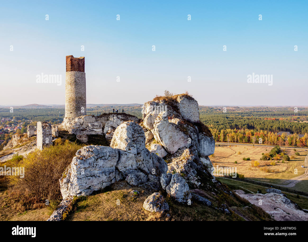 Olsztyn Castle Ruins, Trail of the Eagles' Nests, Krakow-Czestochowa Upland  (Polish Jura), Silesian Voivodeship, Poland, Europe Stock Photo - Alamy