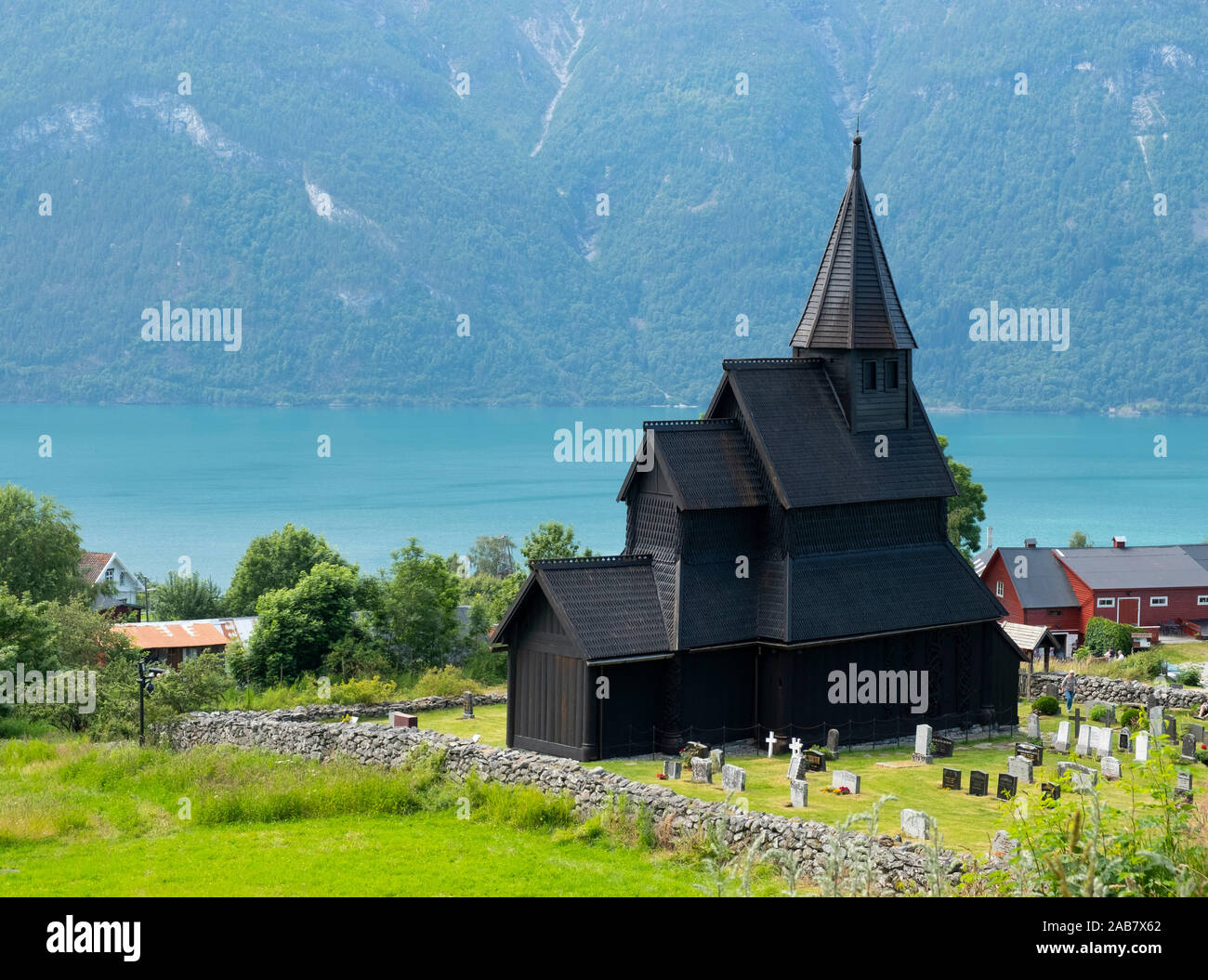 The Stave Church in Urnes, UNESCO World Heritage Site, Sognefjord, Norway, Scandinavia, Europe Stock Photo
