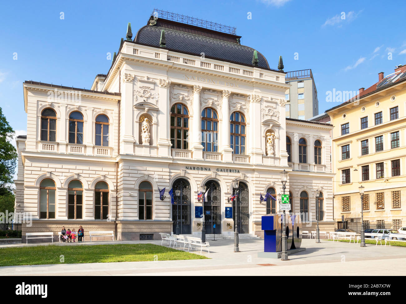 The National Gallery, National Art Gallery (Narodna Galerija), Ljubljana, Slovenia, Europe Stock Photo