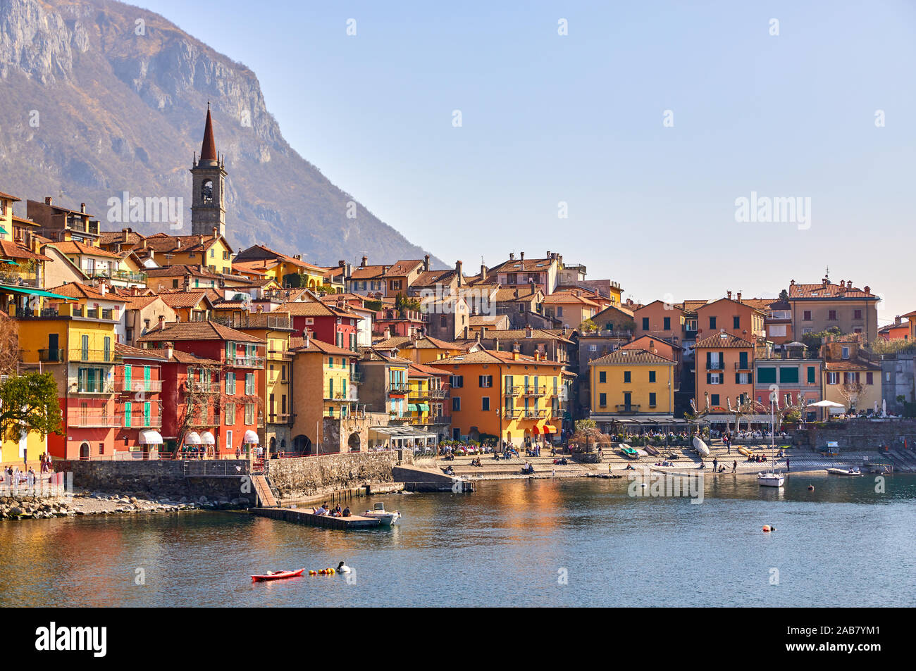Town of Varenna on Lake Como in the north of Italy, Lombardy, Italian Lakes, Italy, Europe Stock Photo