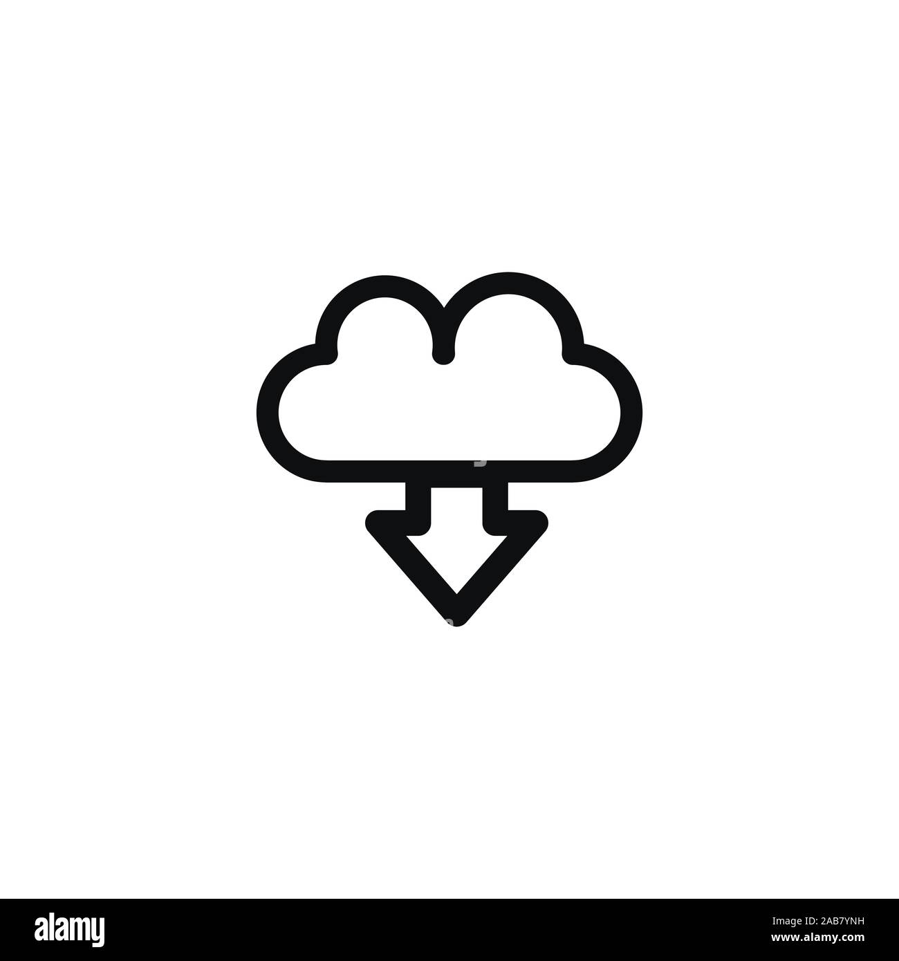 download cloud icon logo element Stock Vector