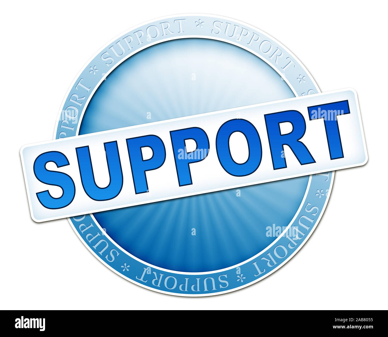 Ein Knopf mit der Aufschrift: 'Support' Stock Photo