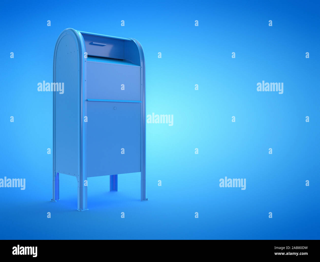 3d rendered illustration of a blue mailbox Stock Photo Alamy