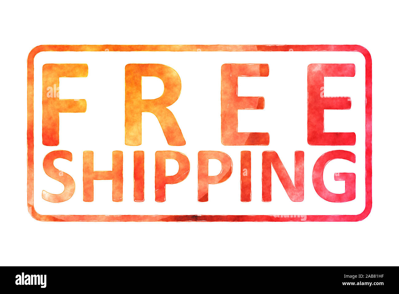 Ein Symbol mit der Aufschrift "Free Shipping" Stock Photo