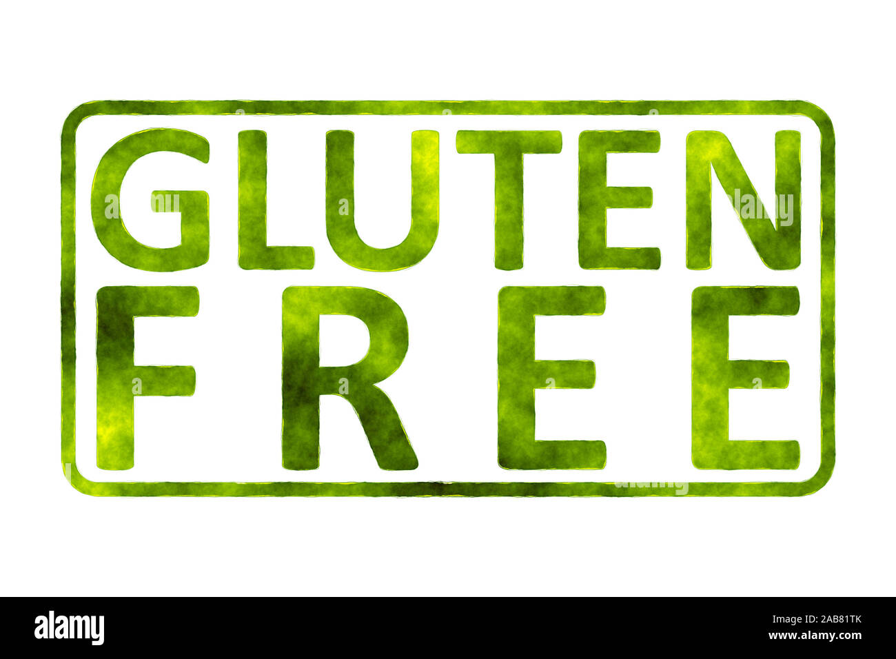 Ein Symbol mit der Aufschrift: 'Gluten Free' Stock Photo