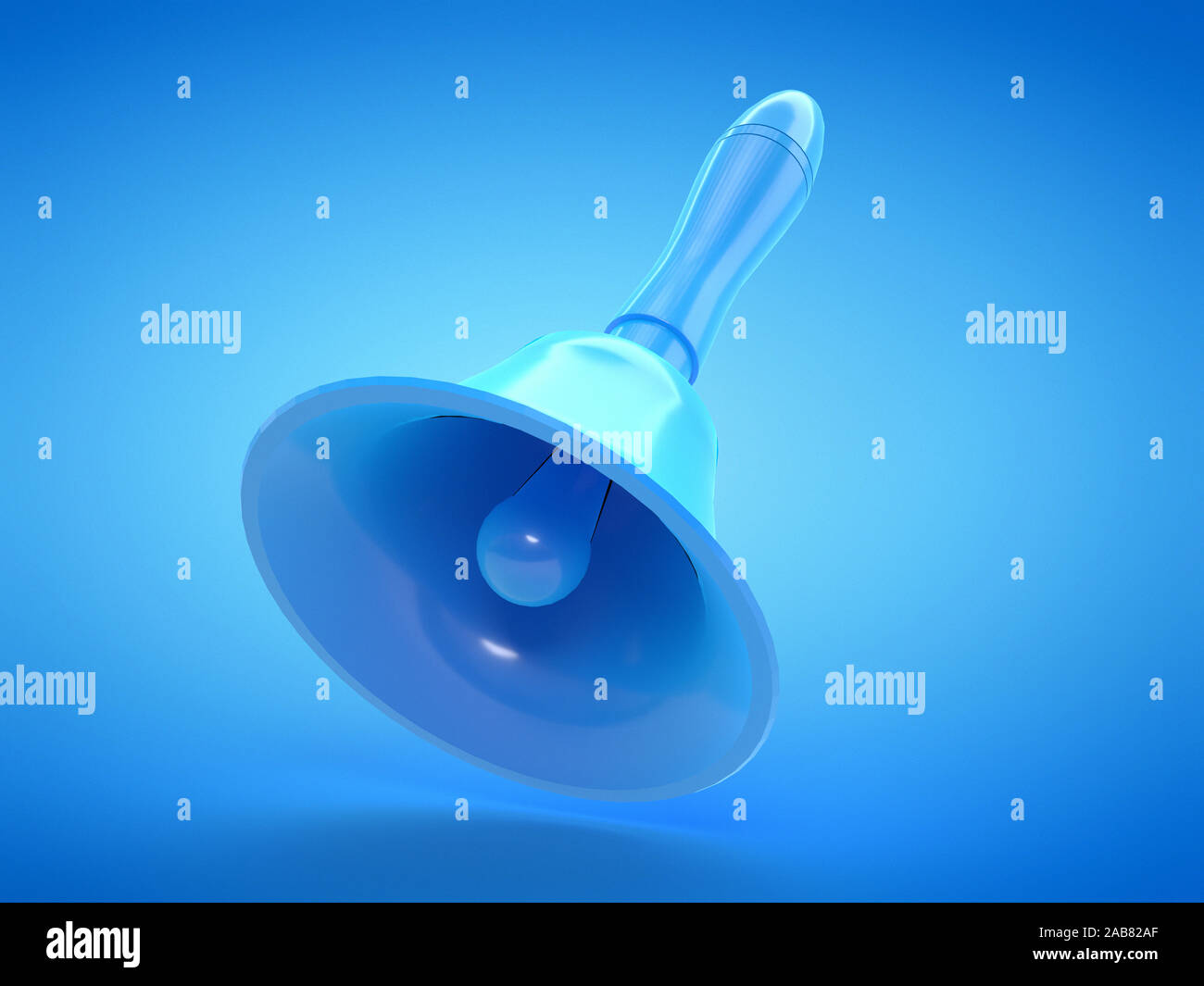 3d rendered illustration of a blue bell Stock Photo - Alamy