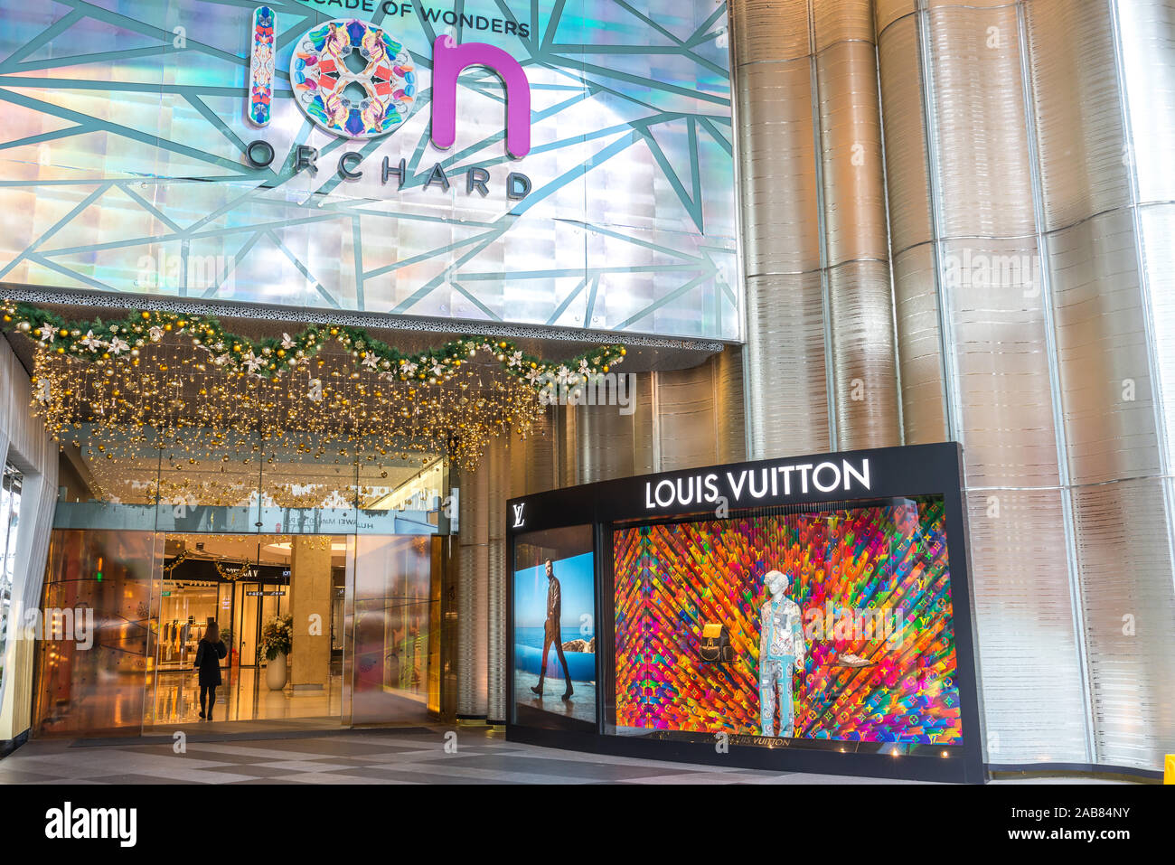 Asia / Singapore - November 22, 2019 : Louis Vuitton LV store in Singapore Orchard Road ION shopping The Louis Vuitton company with mor Stock Photo - Alamy