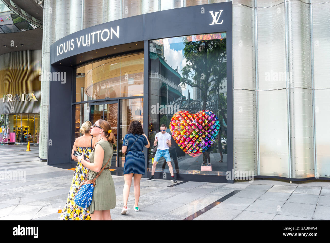 Asia/Singapore - November 22, 2019 : Louis Vuitton LV store in