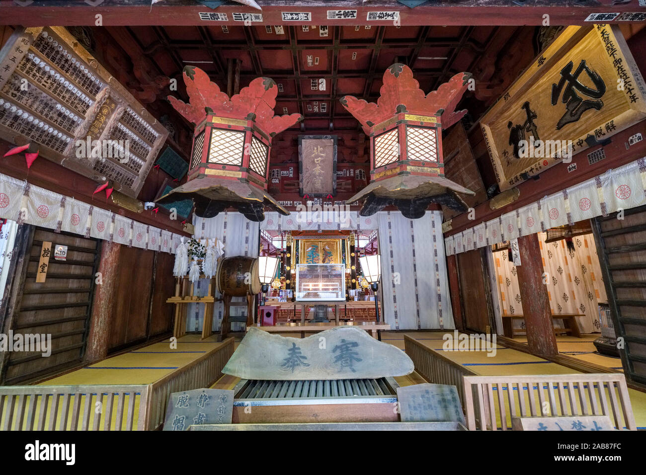 Japan, Fujiyoshida Kitaguchi Hongu Fuji Sengen jinja Shinto Shrine. The site is one of the Japan, Fujiyoshida Kitaguchi Hongu Fuji Sengen jinja Shinto Shrine. The site is one of the