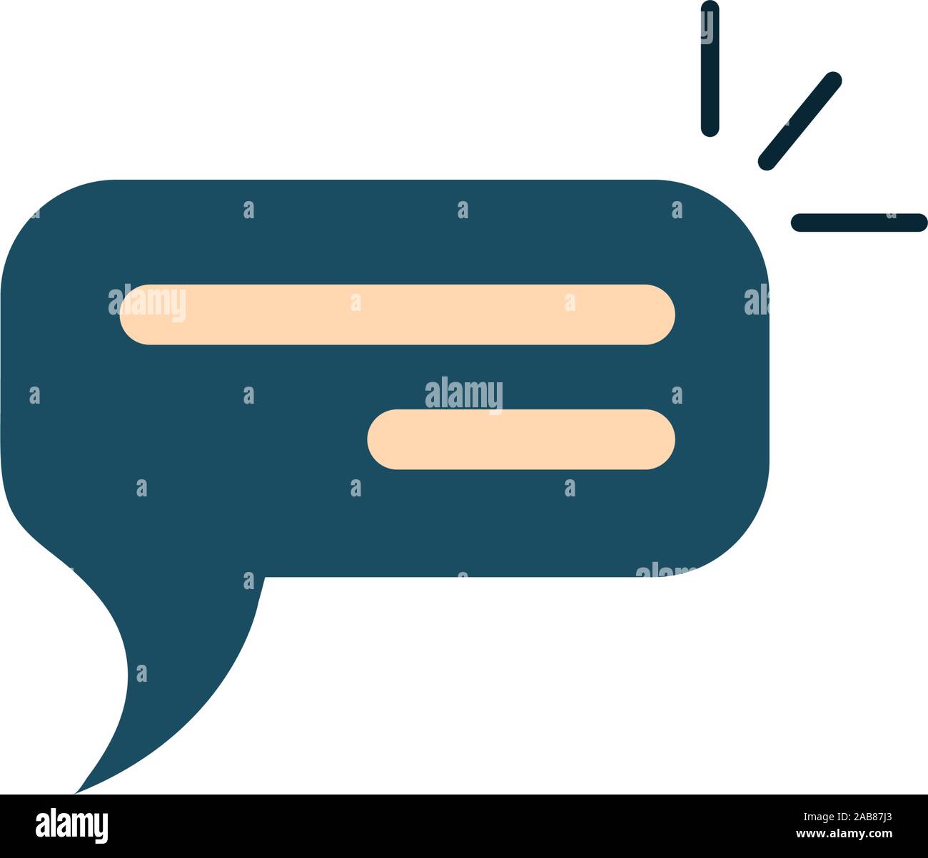 talking speech bubble flat style icon vector illustration design Stock ...