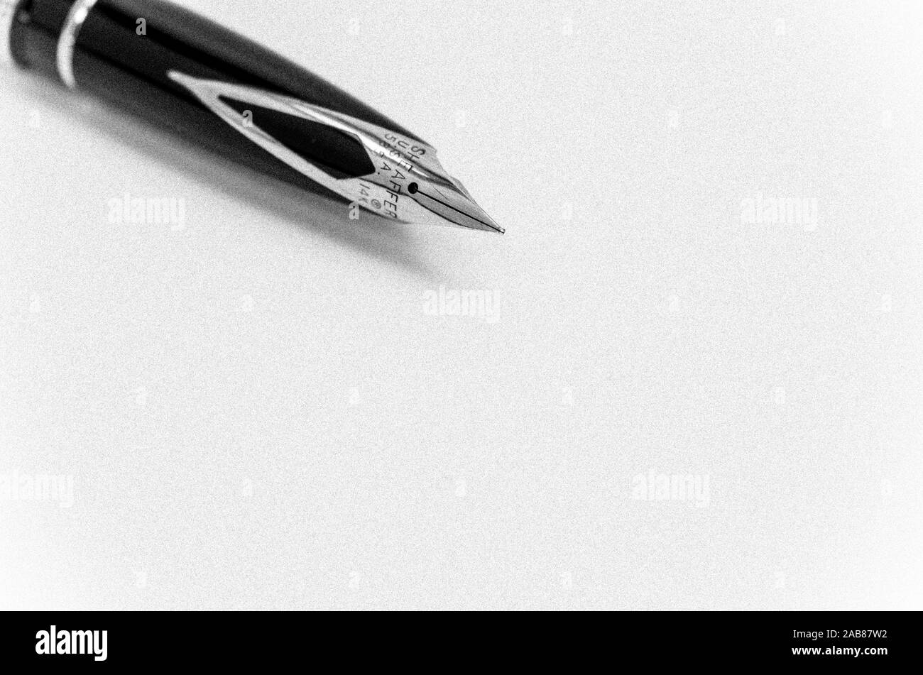 everyday objects close up - fountain pen on white background Stock Photo