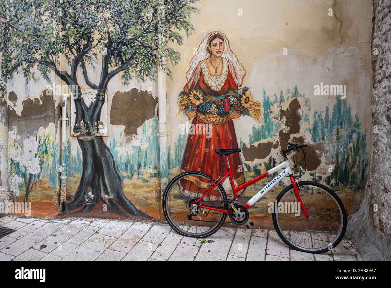 murals in Portocannone, a village of Arbëreshë culture in Molise Stock Photo