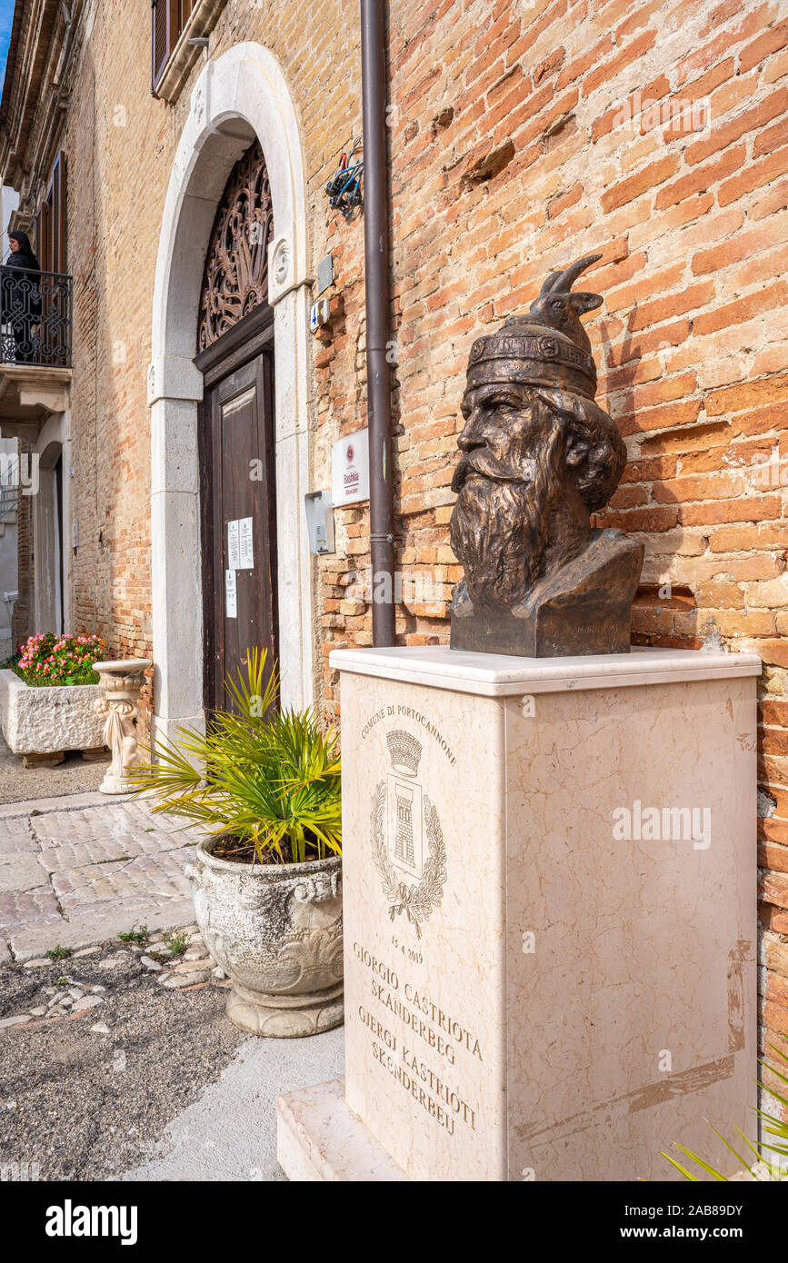 city Hall of Portocannone, a village of Arbëreshë culture in Molise Stock Photo