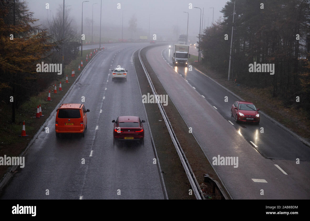 Dual Carriageway Road Uk Bad High Resolution Stock Photography and ...