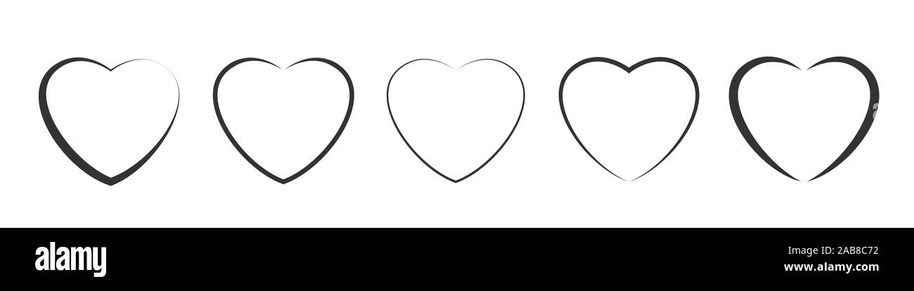 Hearts vector icons Stock Vector Image & Art - Alamy