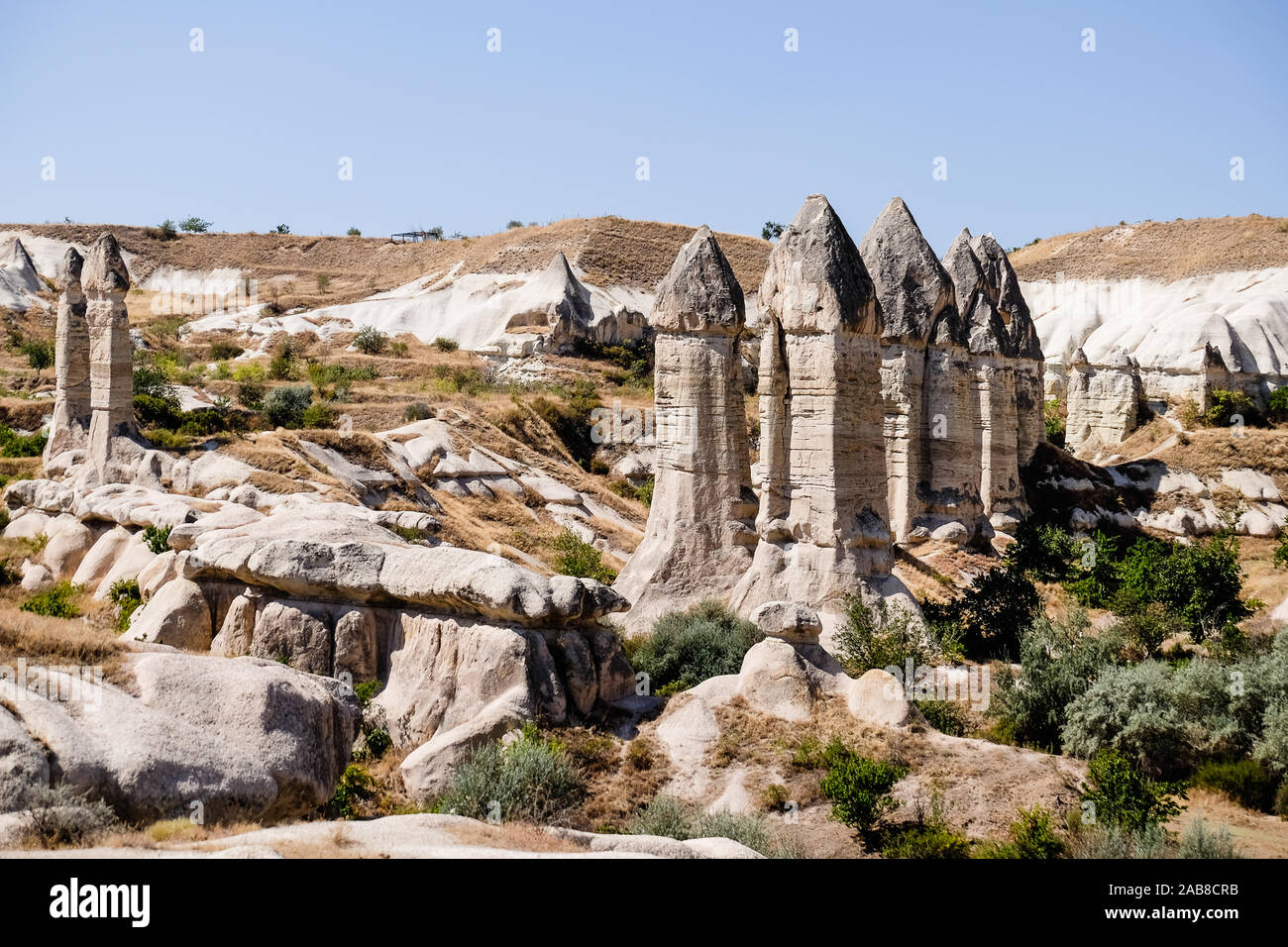 Rock formations in Love Valley Cappadocia Stock Photo