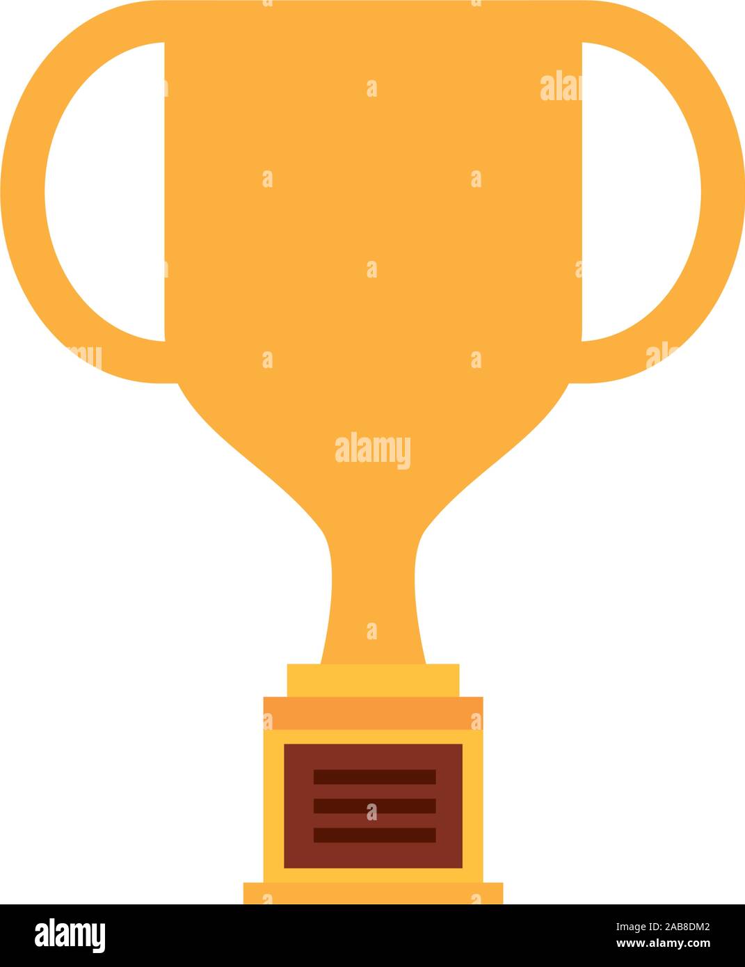 trophy cup award flat style icon vector illustration design Stock ...