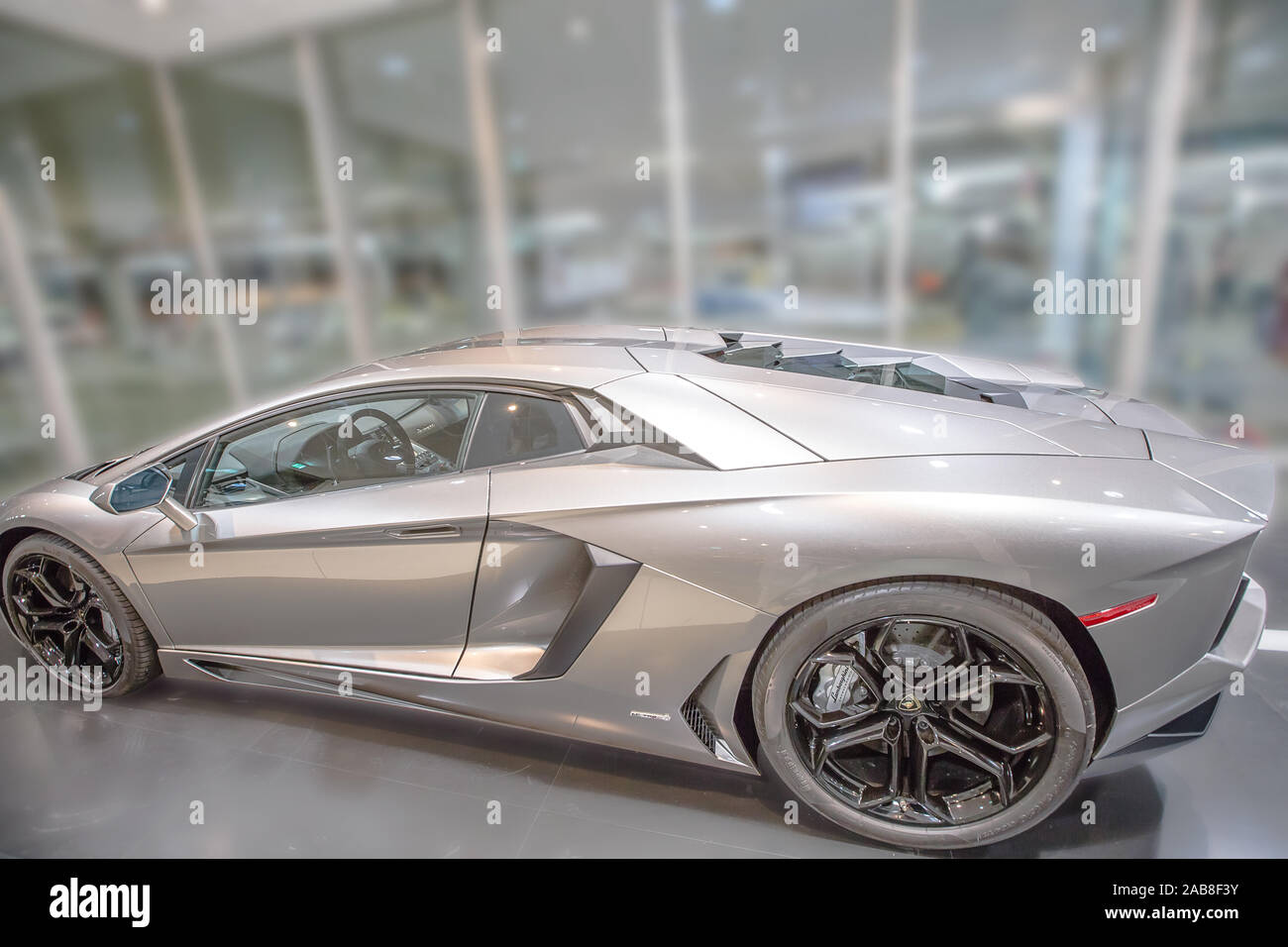 Bologna airport, Italy June 16, 2014 Front view of a