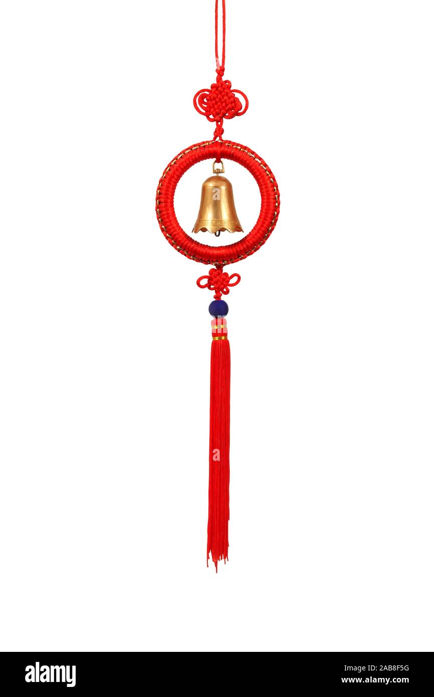 Chinese wind bell isolated on white background Stock Photo Alamy