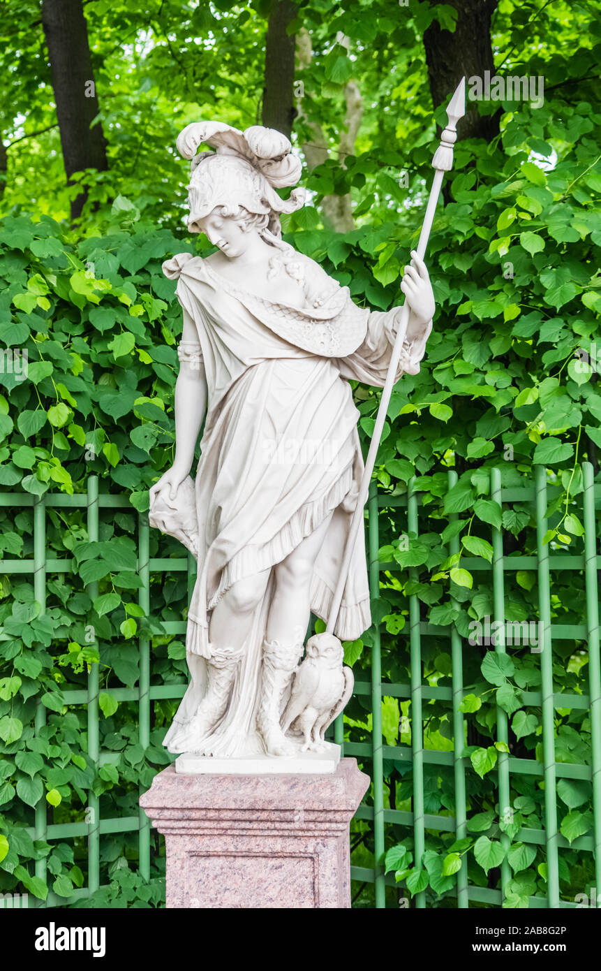 Statue in Summer garden in Saint-Petersburg Stock Photo