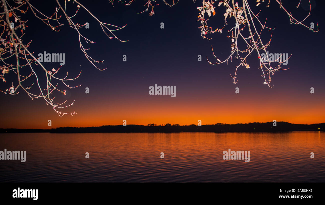 Sunset View from Windjammer Park Tega Cay SC Stock Photo Alamy