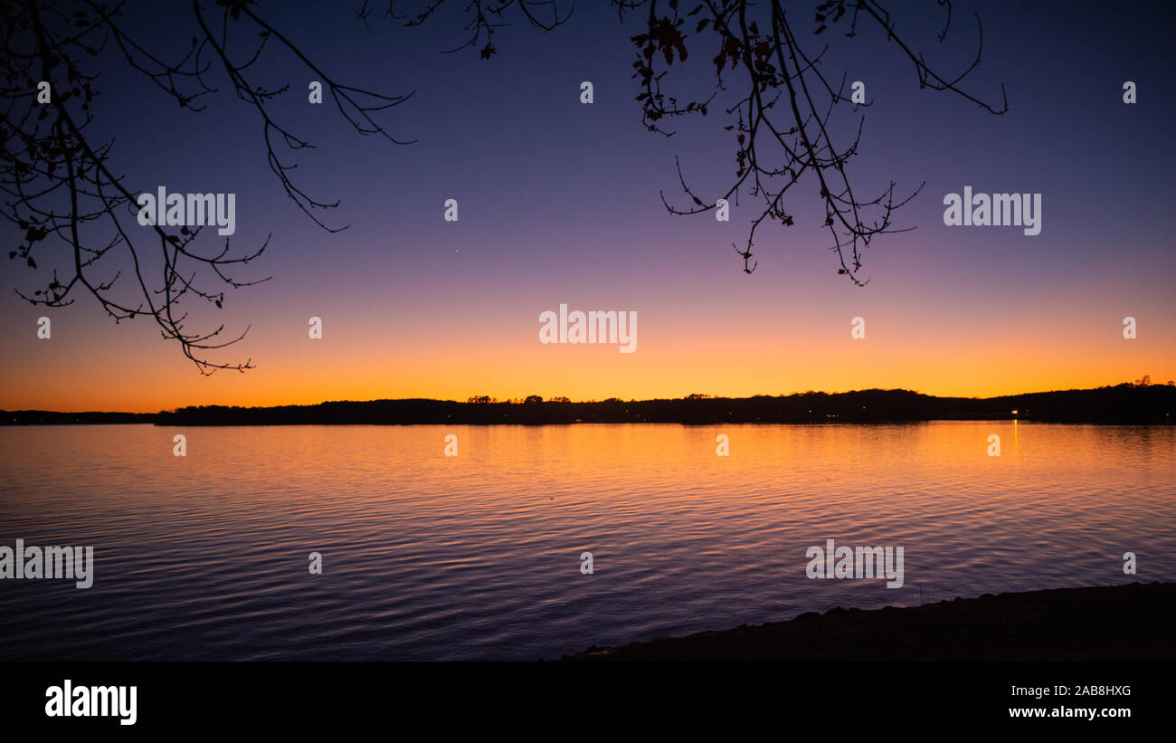 Sunset View from Windjammer Park Tega Cay SC Stock Photo Alamy