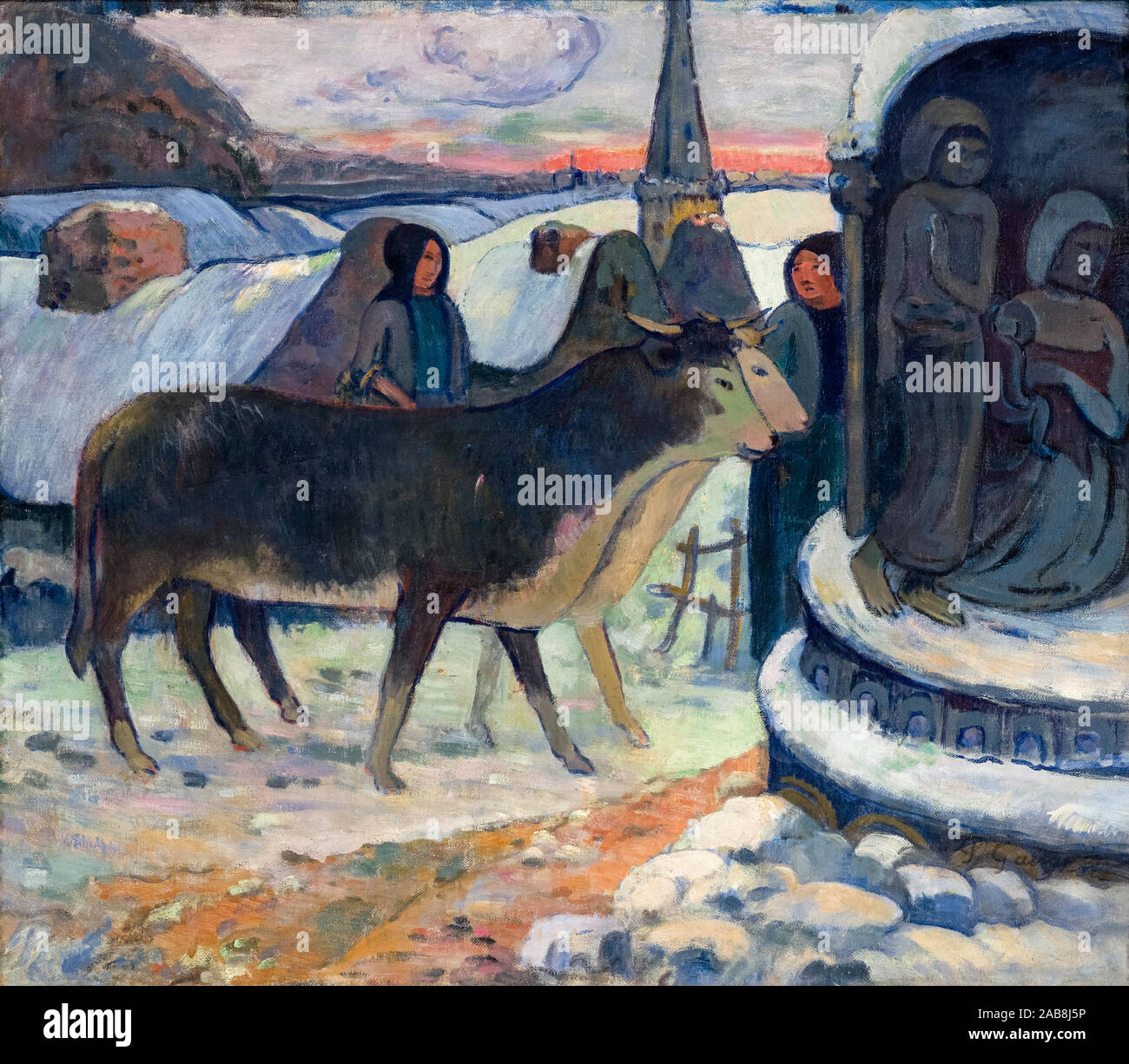 Paul Gauguin, Christmas Night, (The Blessing of the Oxen), painting, 1902-1903 Stock Photo