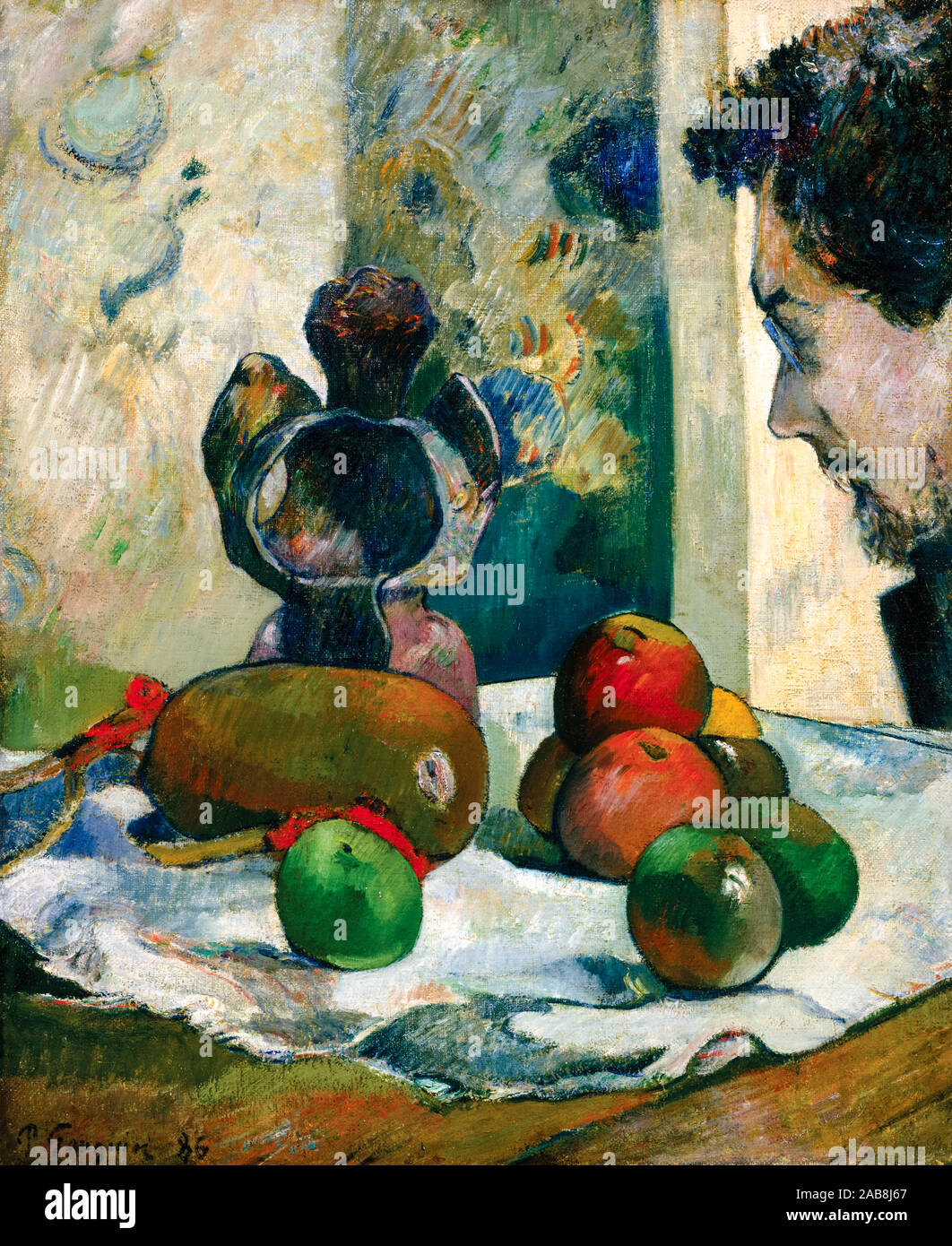 Paul Gauguin, Still Life with Profile of Laval, painting, 1886 Stock Photo
