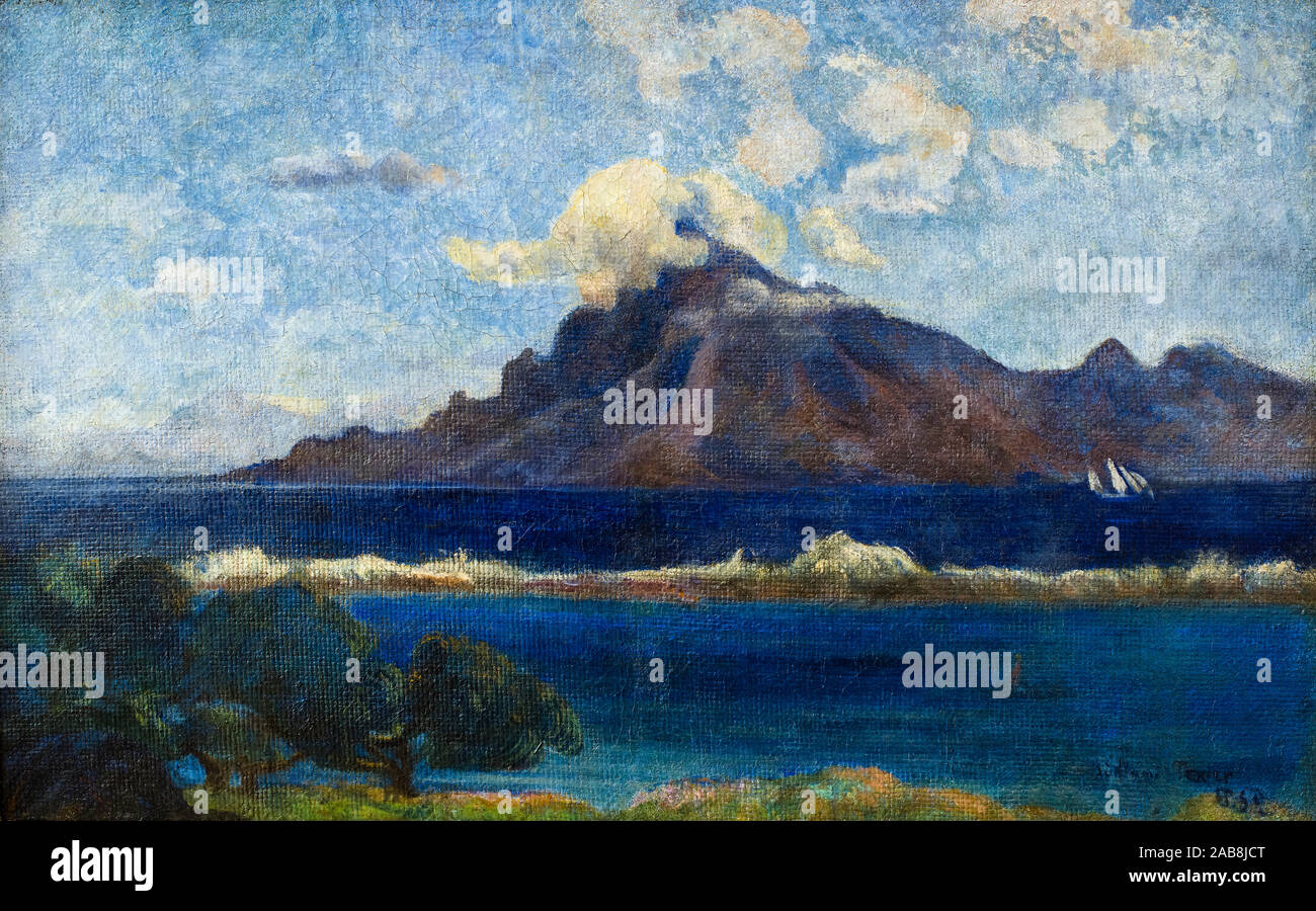 Paul Gauguin, Paysage de Te vaa, landscape painting, 1896 Stock Photo