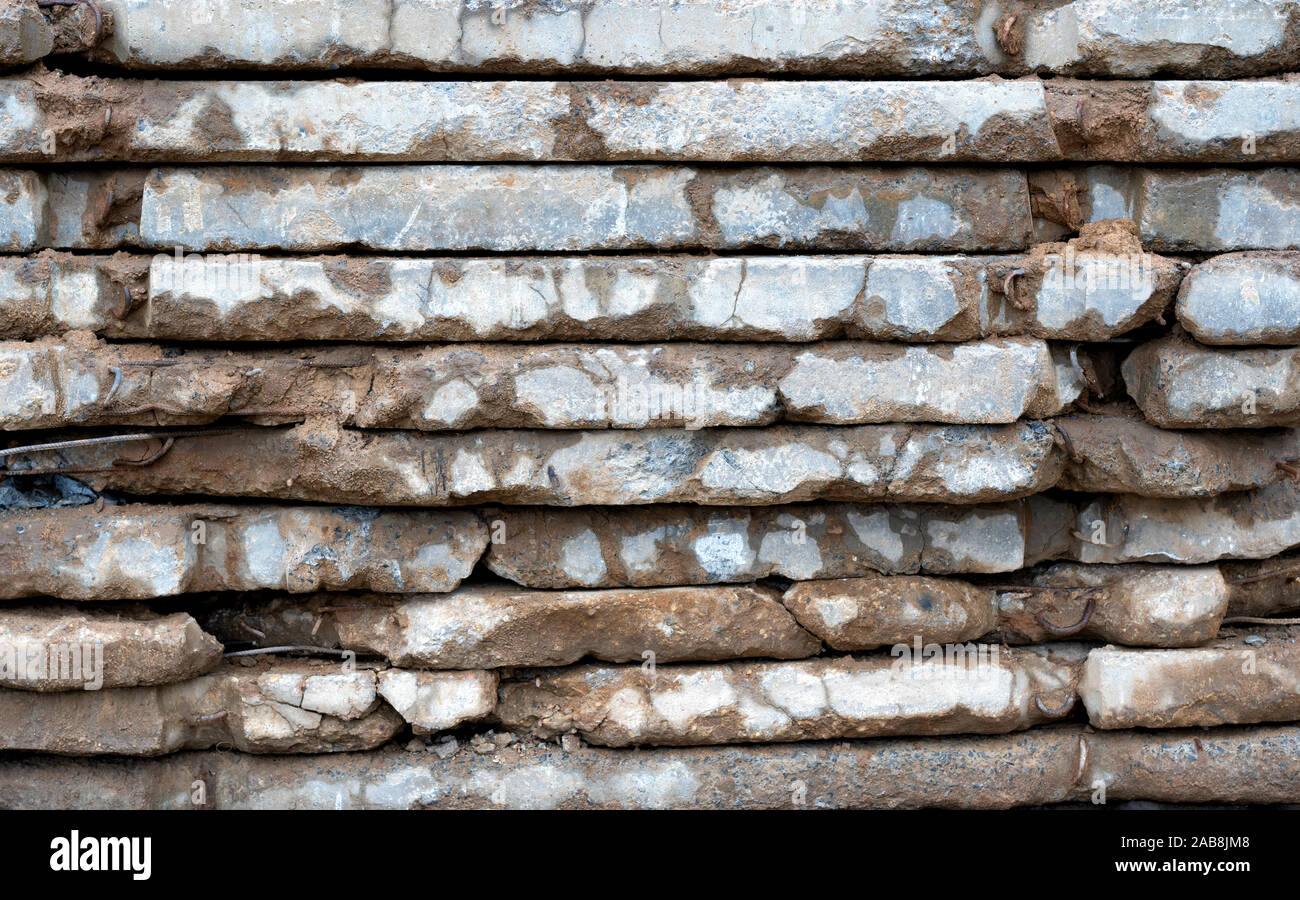 beautiful abstract building background - stack of old concrete floor ...