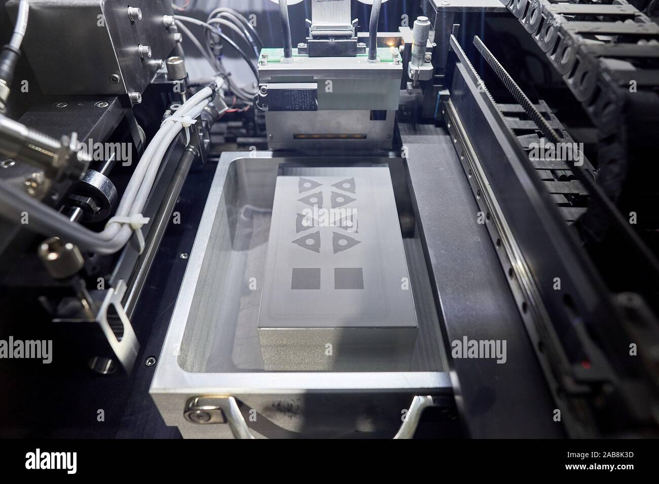 Binder Jetting, Additive manufacturing technology that allows high complexity parts to be manufactured, within a wide range of materials, by Stock Photo