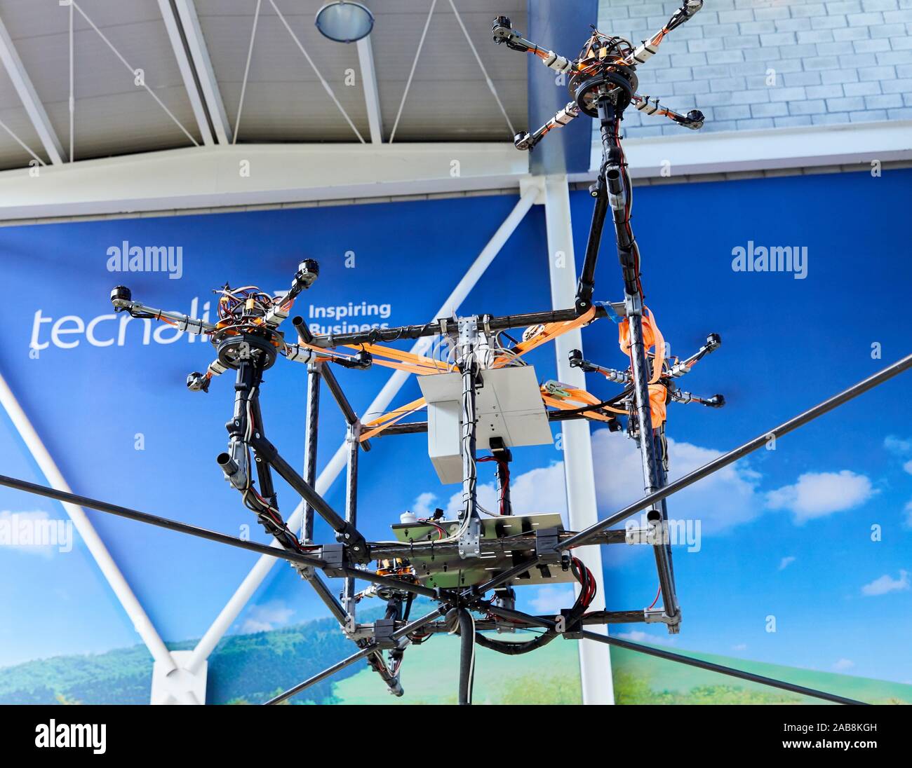 Drone research and development, Codisava project, Advanced distributed control for safety and energy efficiency of air transport, Aerospace Industry, Stock Photo