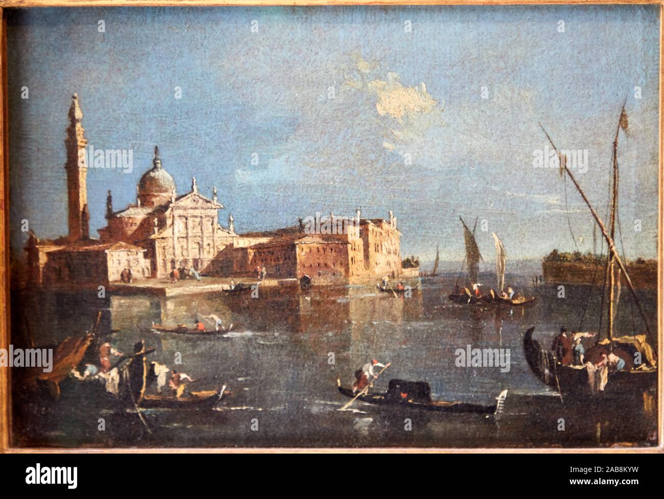 '''Venise San Giorgio Maggiore'', Francesco Guardi, 1712-1792, Musée du Louvre, Paris, France, Europe Stock Photo