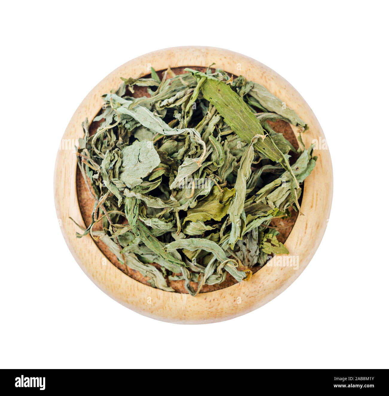 Dried Stevia rebaudiana Bertoni, sweet leaf sugar substitute in dish