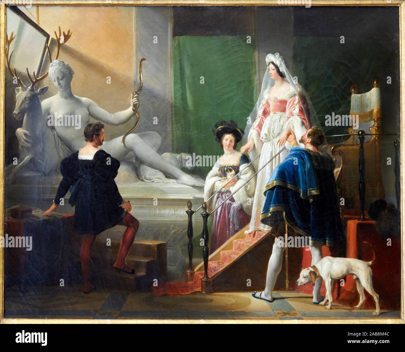'''Diane de Poitiers in the Studio of Jean Goujon'', 1830, Alexandre-Évariste Fragonard, 1780-1850, Musée du Louvre, Paris, France, Europe Stock Photo