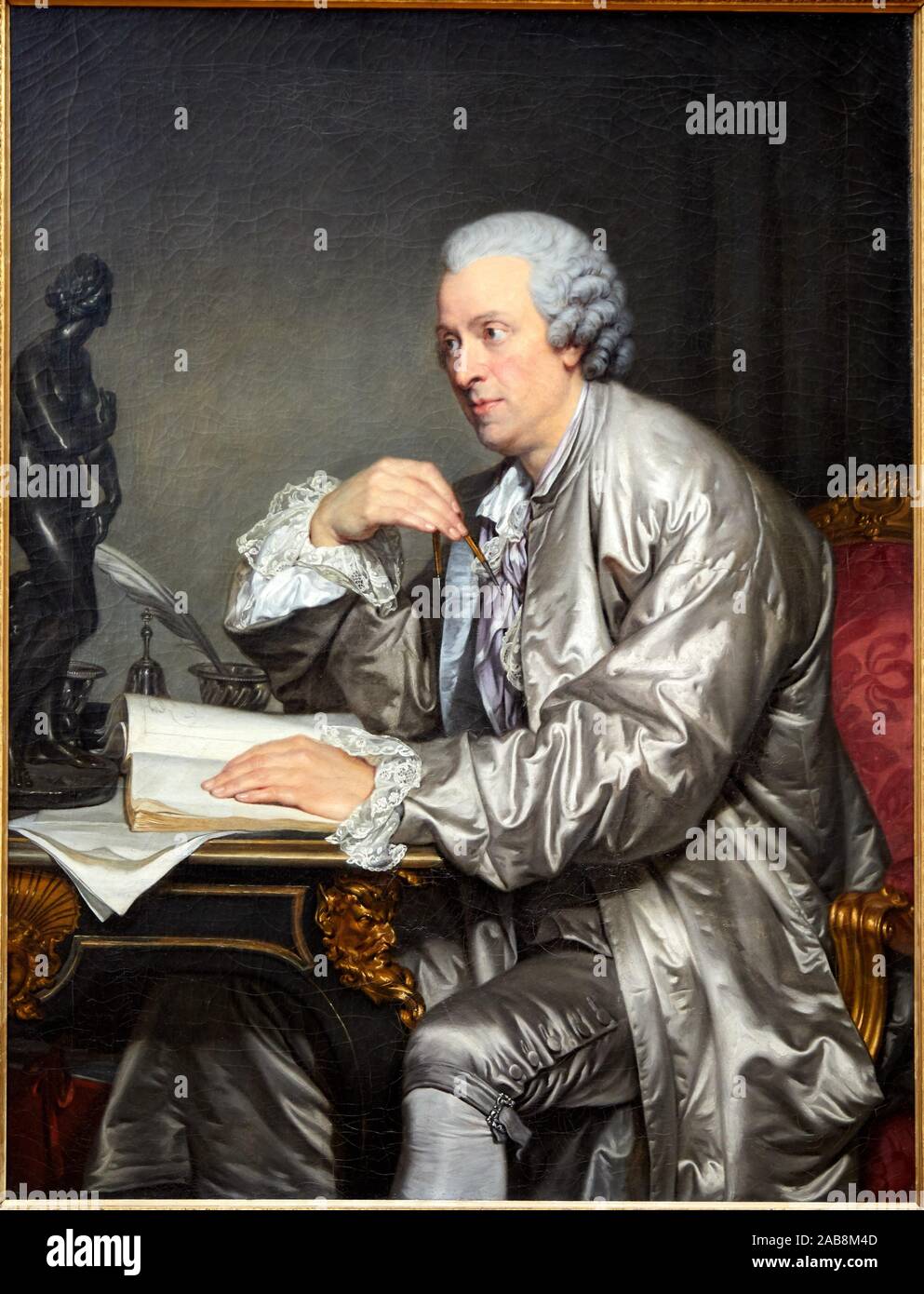 '''Portrait of Claude Henri Watelet (1718-1786), financier and art collector'', 1765, Jean-Baptiste Greuze, Musée du Louvre, Paris, France, Europe Stock Photo